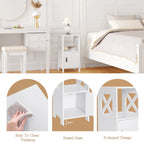 Table de nuit noir avec porte - lot de 2 ensembles -