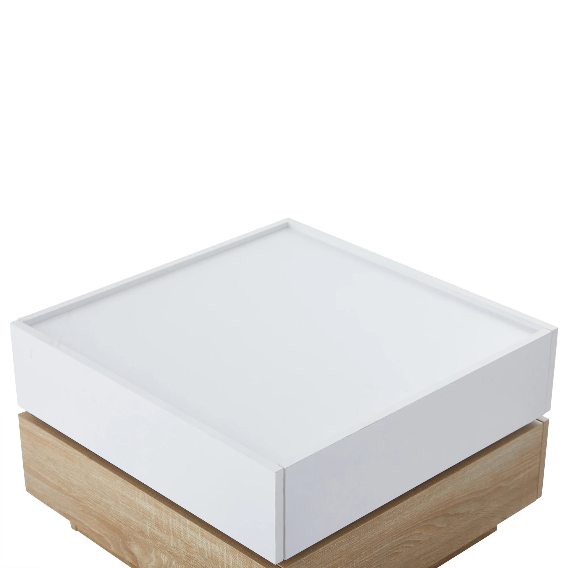 Table basse multifonctionnelle à plateau pivotant 360° -