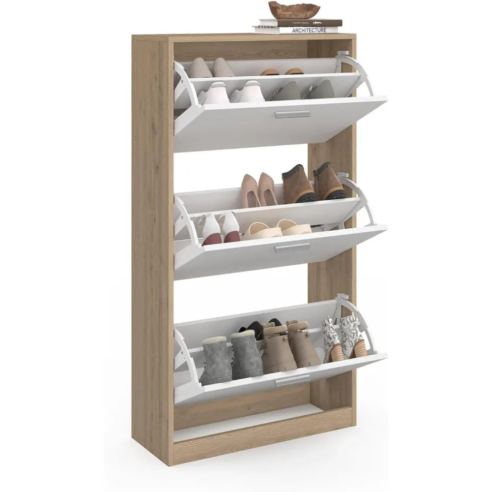 Meuble à chaussure tiroir blanc tendance et moderne -