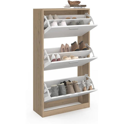 Meuble à chaussure tiroir blanc tendance et moderne -