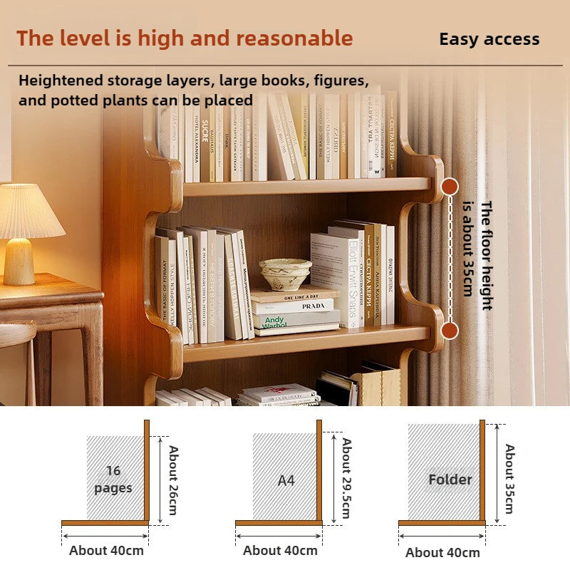 Étagère livre simple en bambou -