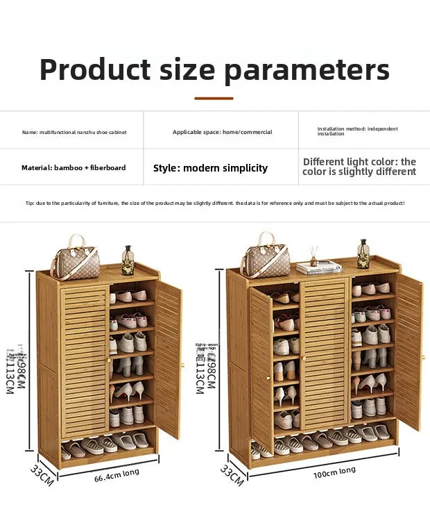 Meuble à chaussure à grande capacité avec tiroirs -