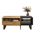 Table basse bois massif rectangulaire 100×50×40 cm -