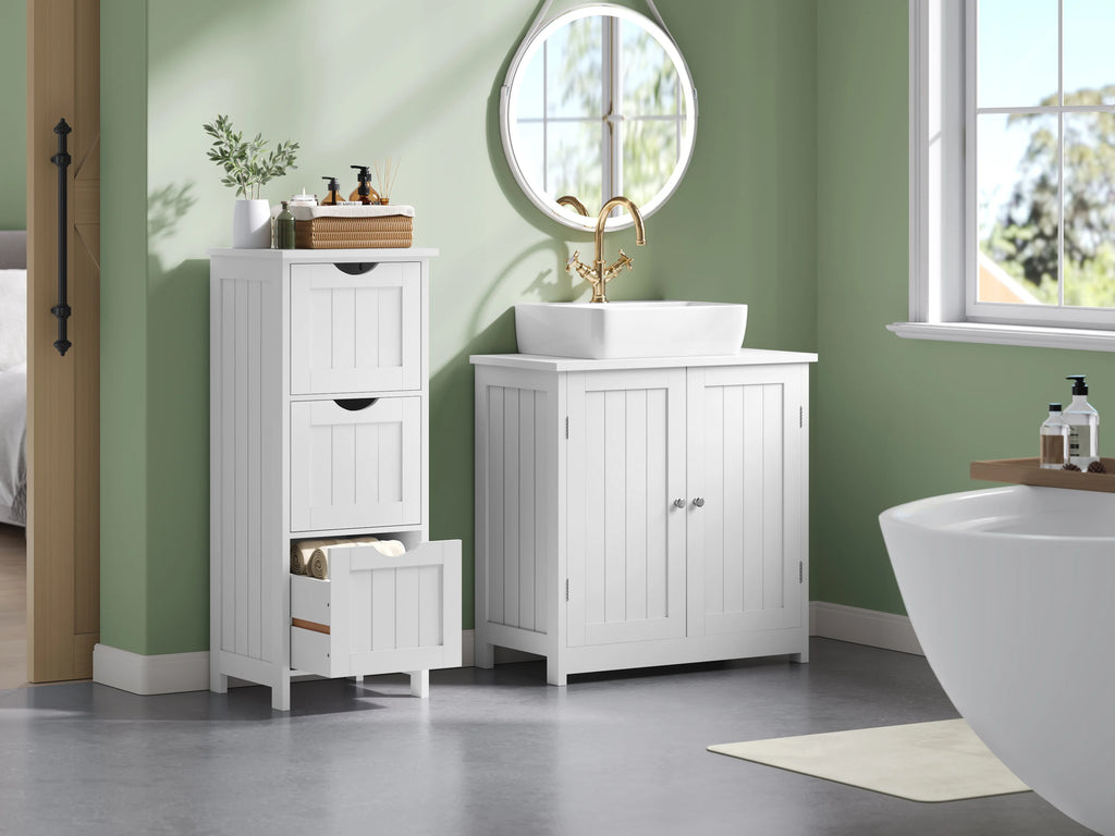 Étagère salle de bain ou salon moderne 32x81x30cm -