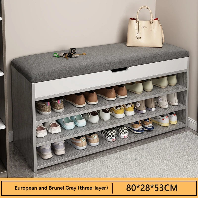 Meuble à chaussure banc avec possibilité de s'assoir - 3 levels-80-A