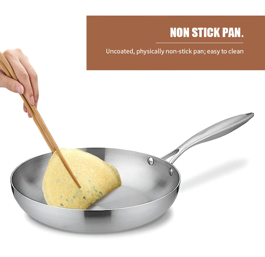 Poêle inox pour plat signature -