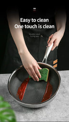 Poêle inox induction à fond alvéole 24/26CM -