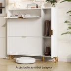 Meuble à chaussure moderne en bois blanc -