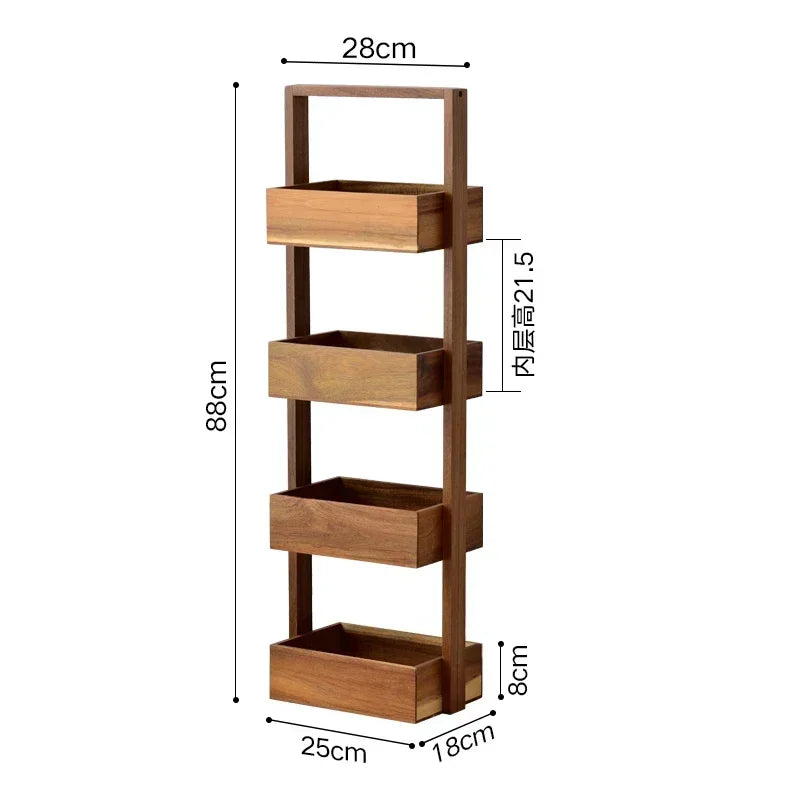 étagère bois cuisine à 4 étage - B