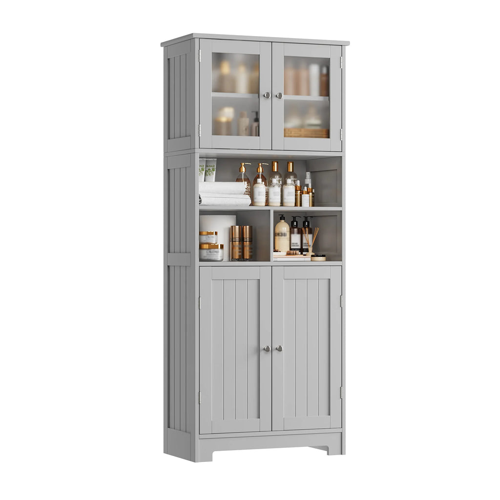 Meuble de rangement de style armoire de cuisine haute en bois -