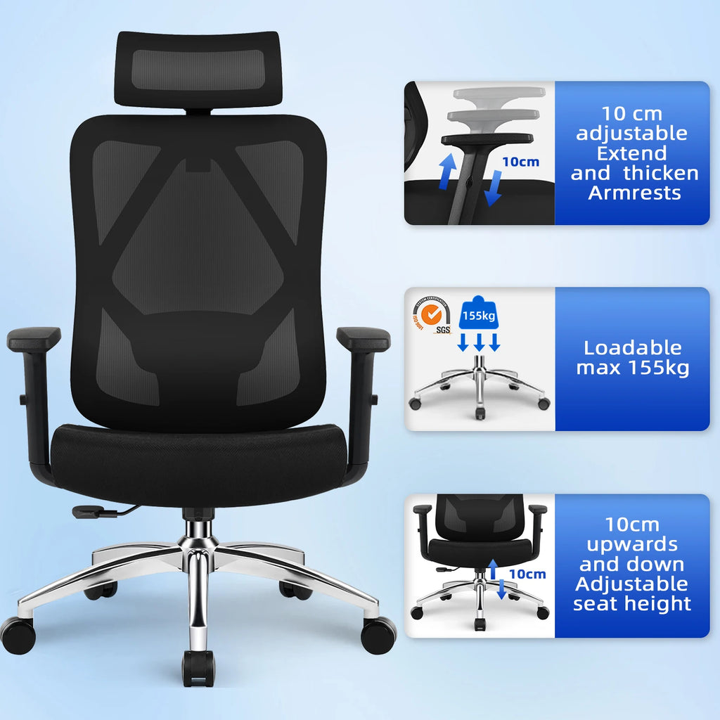 Chaise de bureau robuste inclinable -