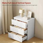 Meuble de rangement pour chambre blanche 60x70x40cm -