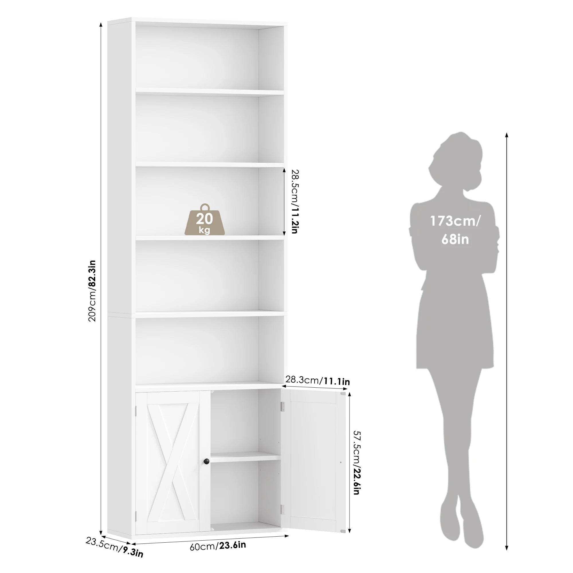 Meuble de rangement pour documents et livres -