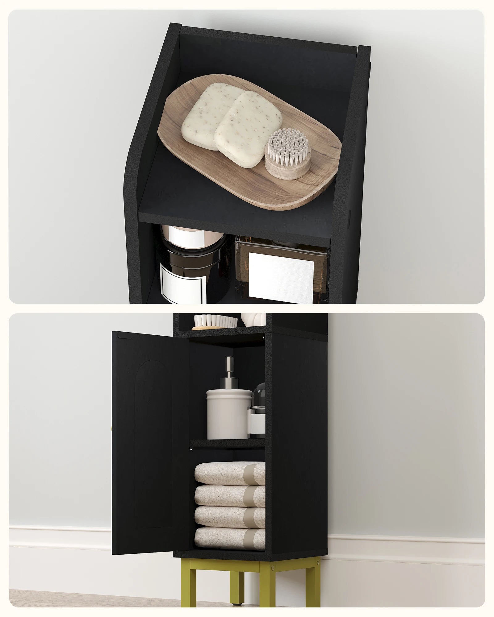 Meuble salle de bain d'angle de petite taille -