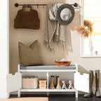 Meuble à chaussure de style banquette de dimensions 91x50x30cm - Blanc Meuble à chaussure