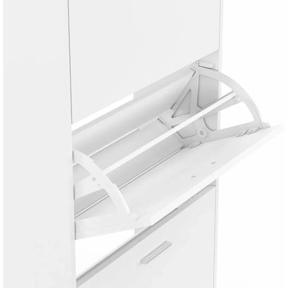 Étagère chaussures haute de luxe blanche pour chambre ou entrée -