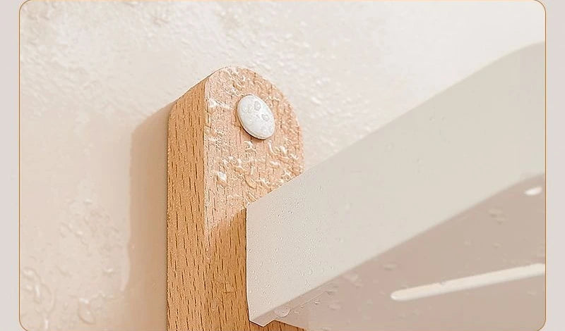 Étagère salle de bain de luxe en bois noyer -