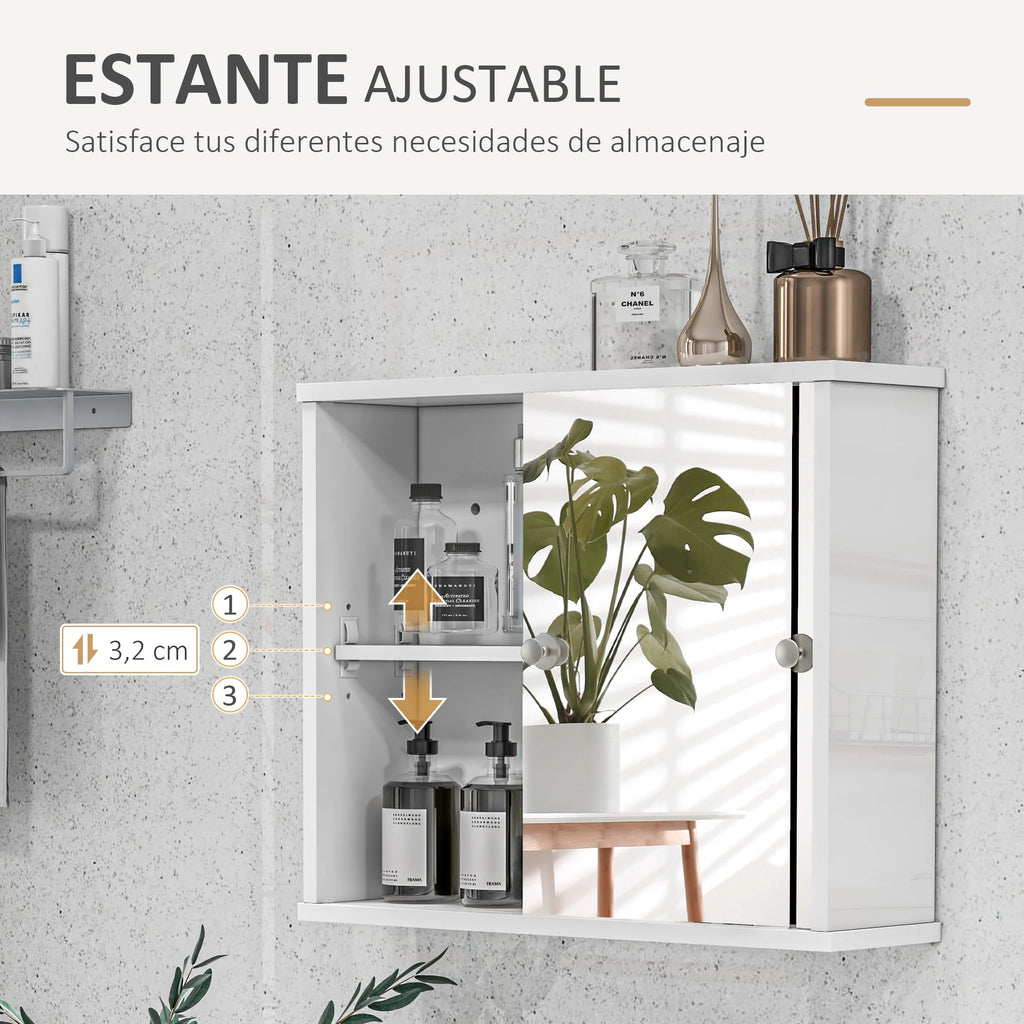 Meuble WC blanc brillant 55 x 15 x 45 cm -