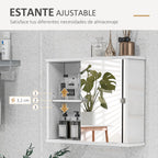 Meuble WC blanc brillant 55 x 15 x 45 cm -