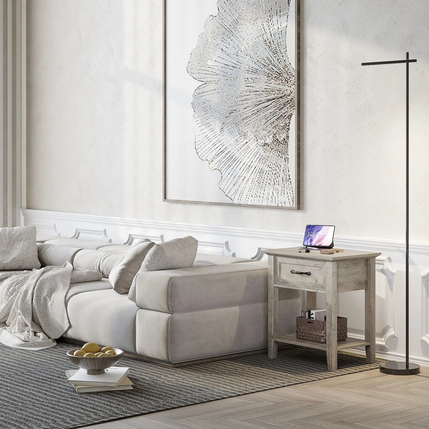 Table de chevet ancien 1 tiroir -