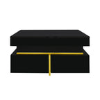 Table basse laquée brillante pour salon disponible en noir et blanc -