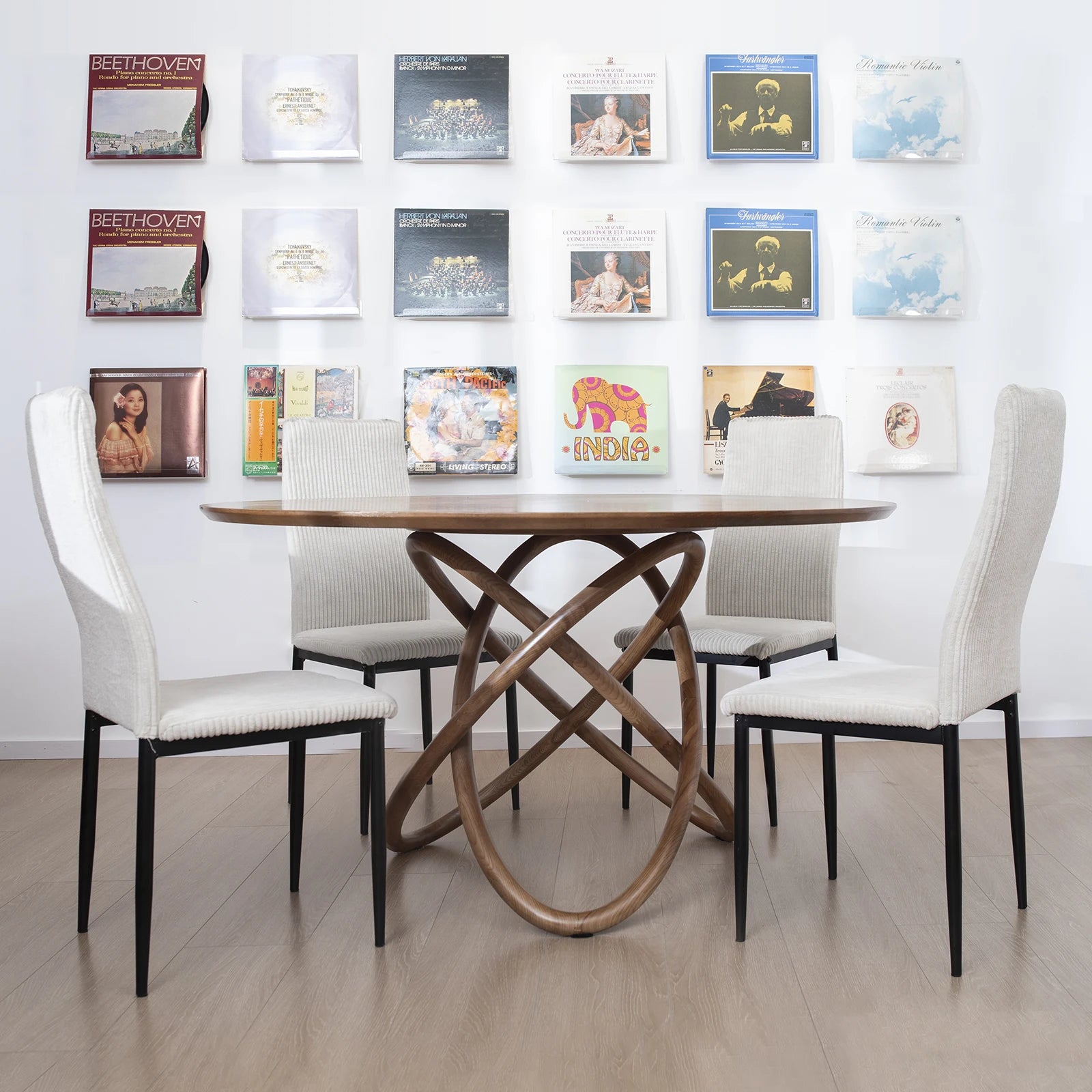 Chaise salle à manger moderne beige 4/8/12 ensembles 108 × 43 × 23 cm -