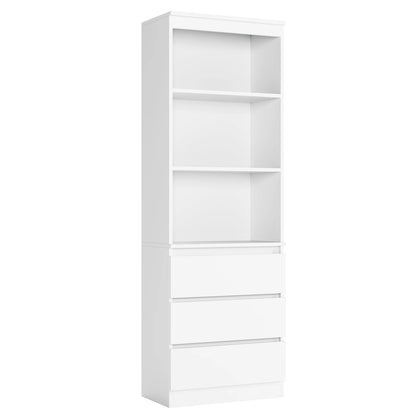 Étagère blanche bois moderne 60x35x180cm - Blanc Étagère