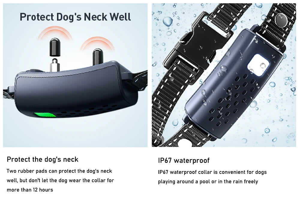 collier anti aboiement avec télécommande ajustable -
