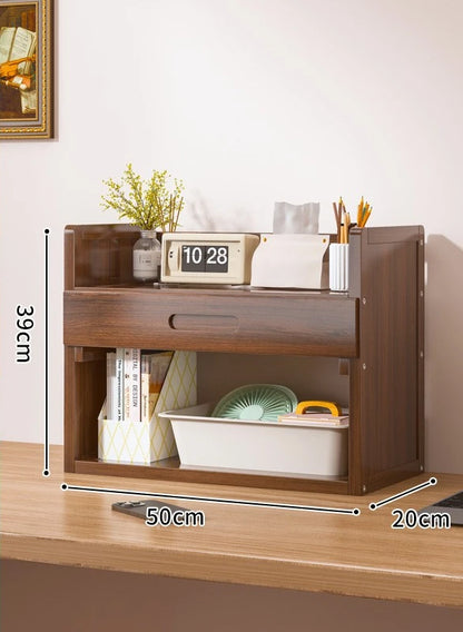 étagère bureau rangement moderne en bois - E-2-Couches