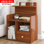 Table de nuit bibliothèque en bois - E - 43x26x60cm