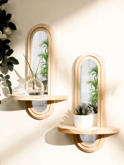 étagère murale scandinave avec miroir -
