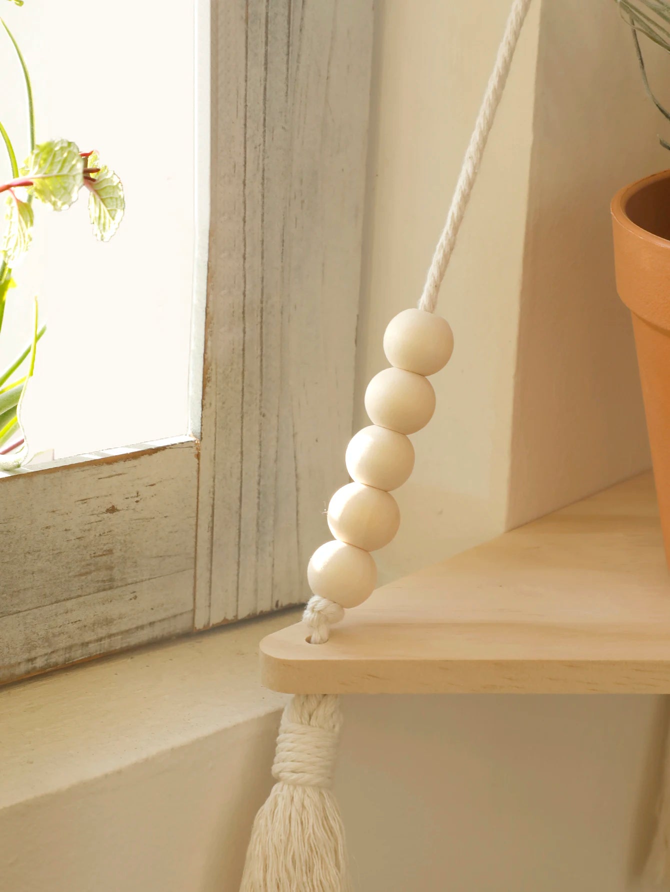 Étagère d'angle bohème -