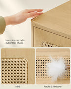 Table de nuit bois foncé - 1 pièce -