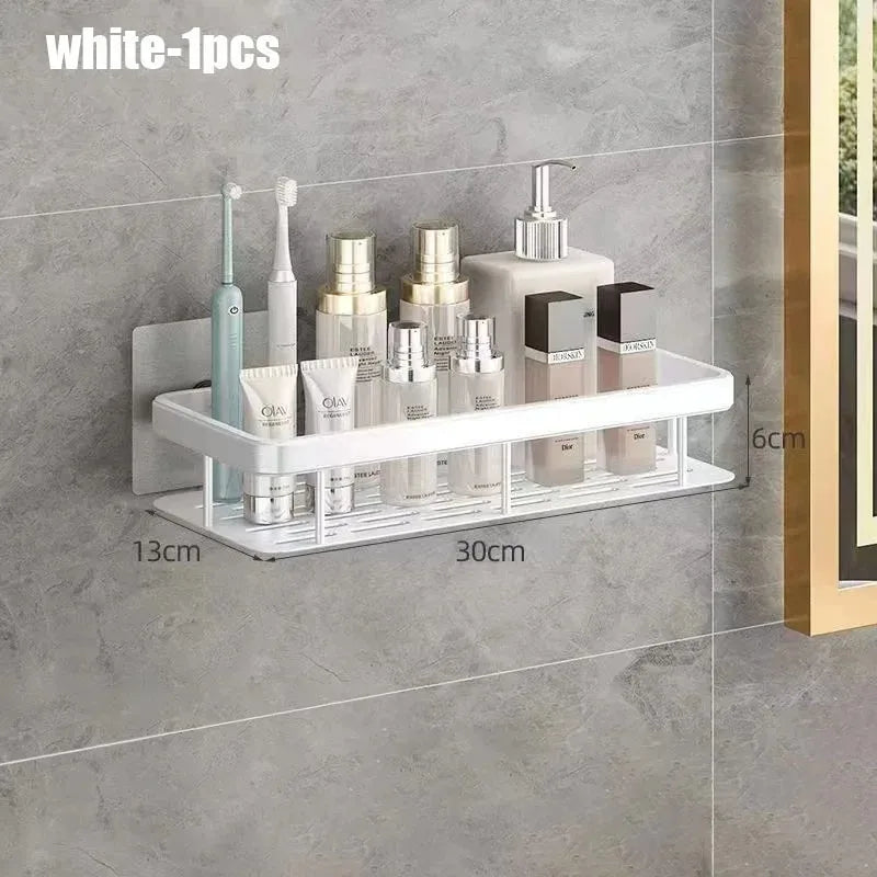 Étagère salle de bain pas cher pour shampoing - Blanc-1pcs