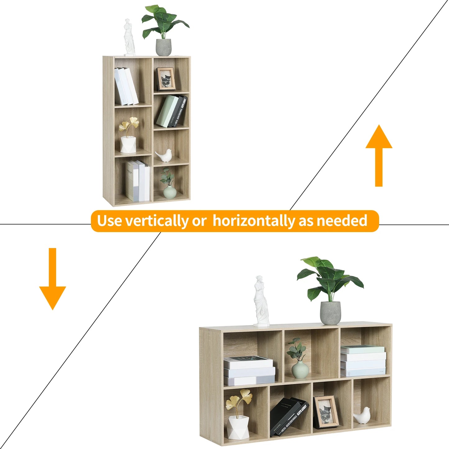 Étagère cube de style présentoir pour livre -