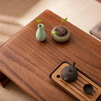 Table basse bois marron foncé antique japonais -