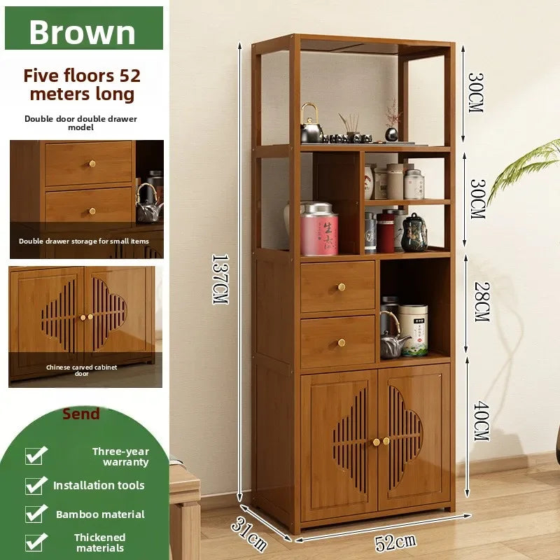 Meuble de rangement à casier marron - E