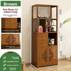 Meuble de rangement à casier marron - E