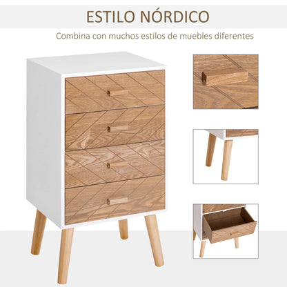 Table de nuit design moderne rustique -