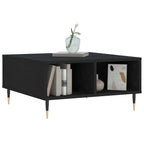Table basse bois couleur noir - 60x60x30 cm -