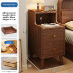 Table de chevet bois foncé de haute qualité - E