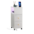 Table de chevet connecté avec station de charge et bande lumineuse Bluetooth -