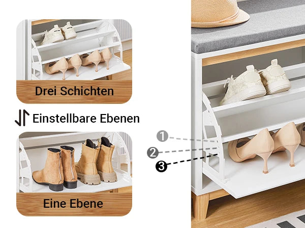 Meuble à chaussure armoire 60x55x34cm -