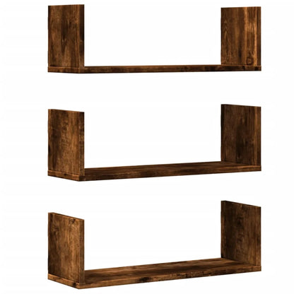 étagère murale livre 3 pcs Blanc 58x18x18 cm - Vert clair