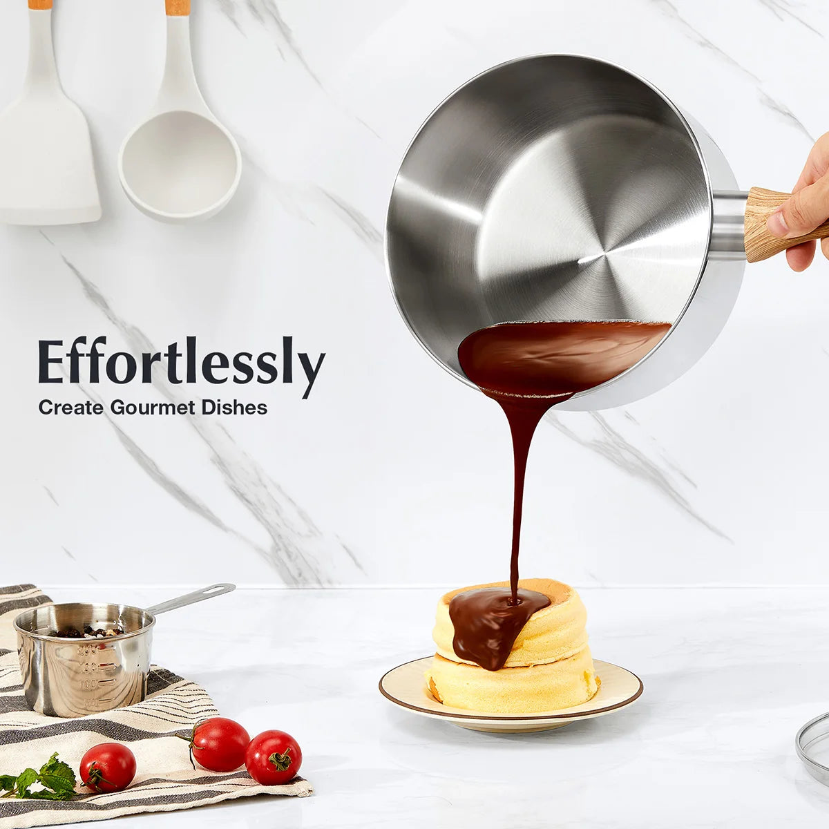 Casserole inox pas cher à couvercle -