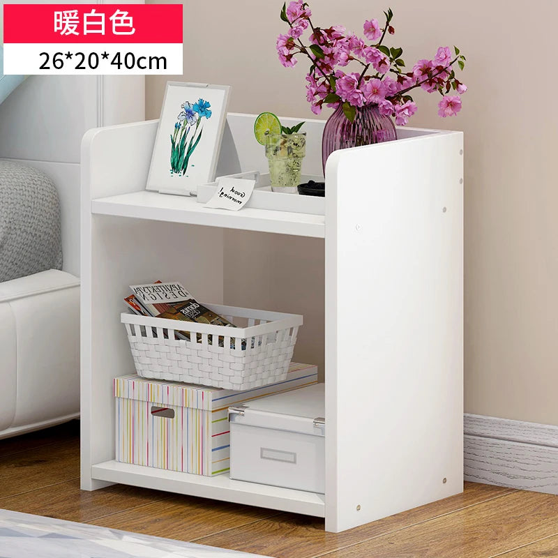 Table de nuit bibliothèque en bois - B - 26x20x40cm