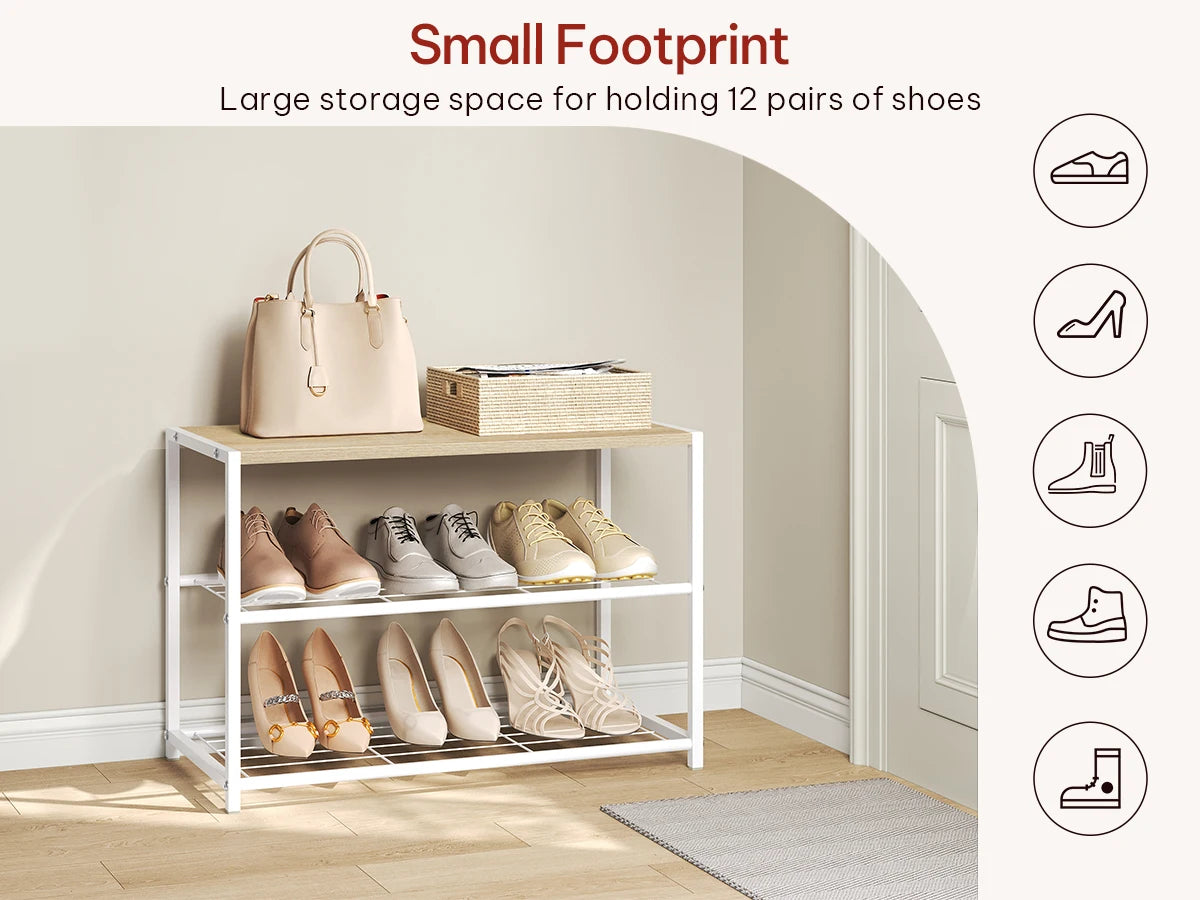 Étagère chaussures métal à étages -