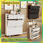 Meuble à chaussure multi compartiments 80x24x110cm -