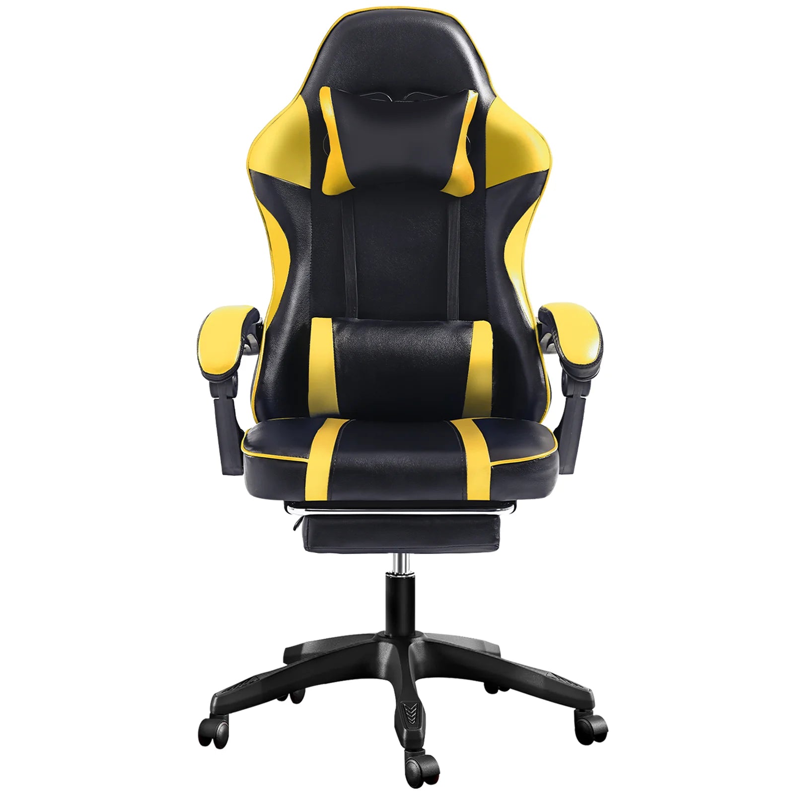 Chaise de bureau avec repose pied - Jaune Chaise de bureau