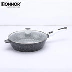 Poêle céramique poignée amovible avec couvercle -